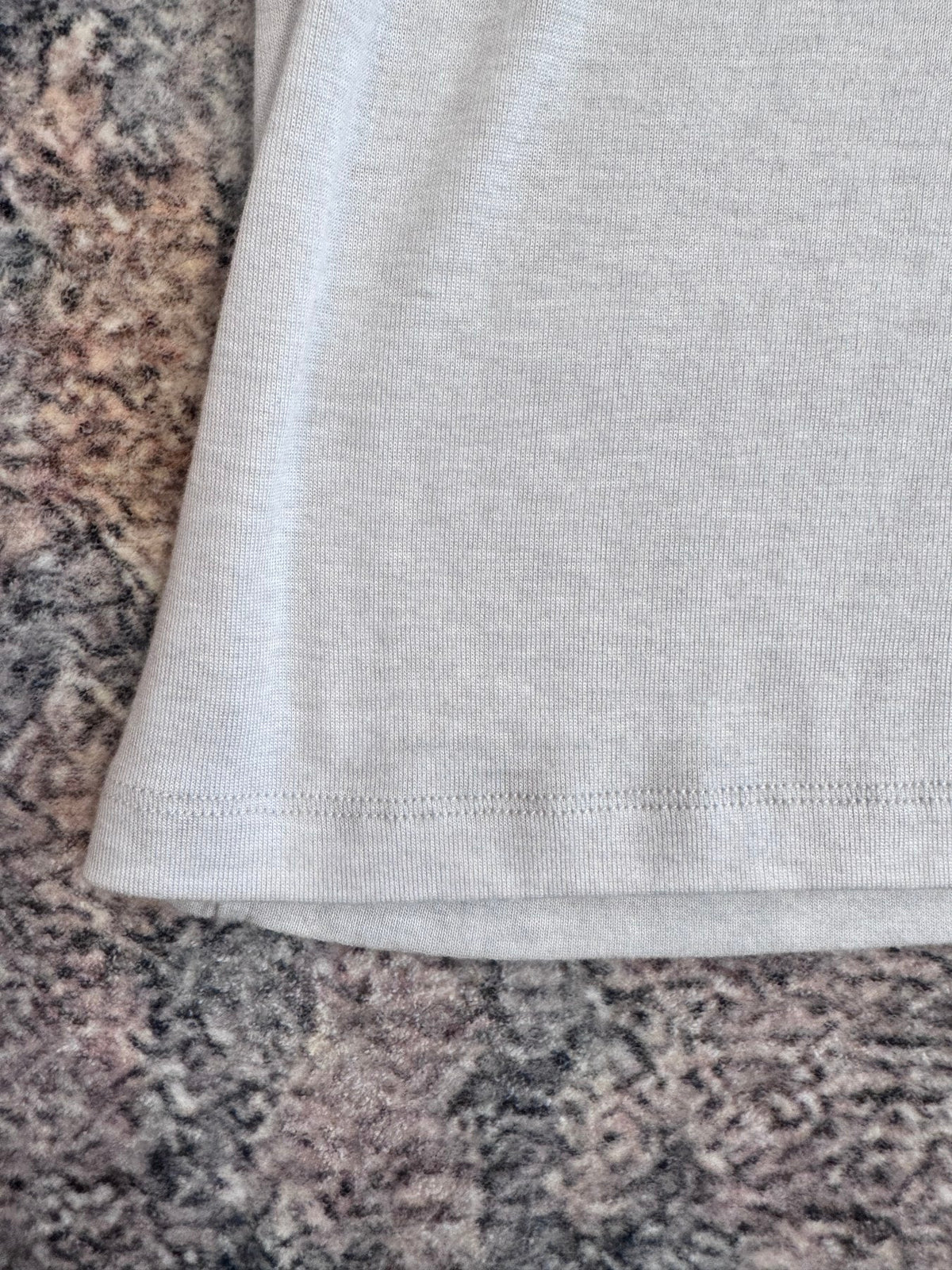 Contrast Raglan Tee — Navy hem detail