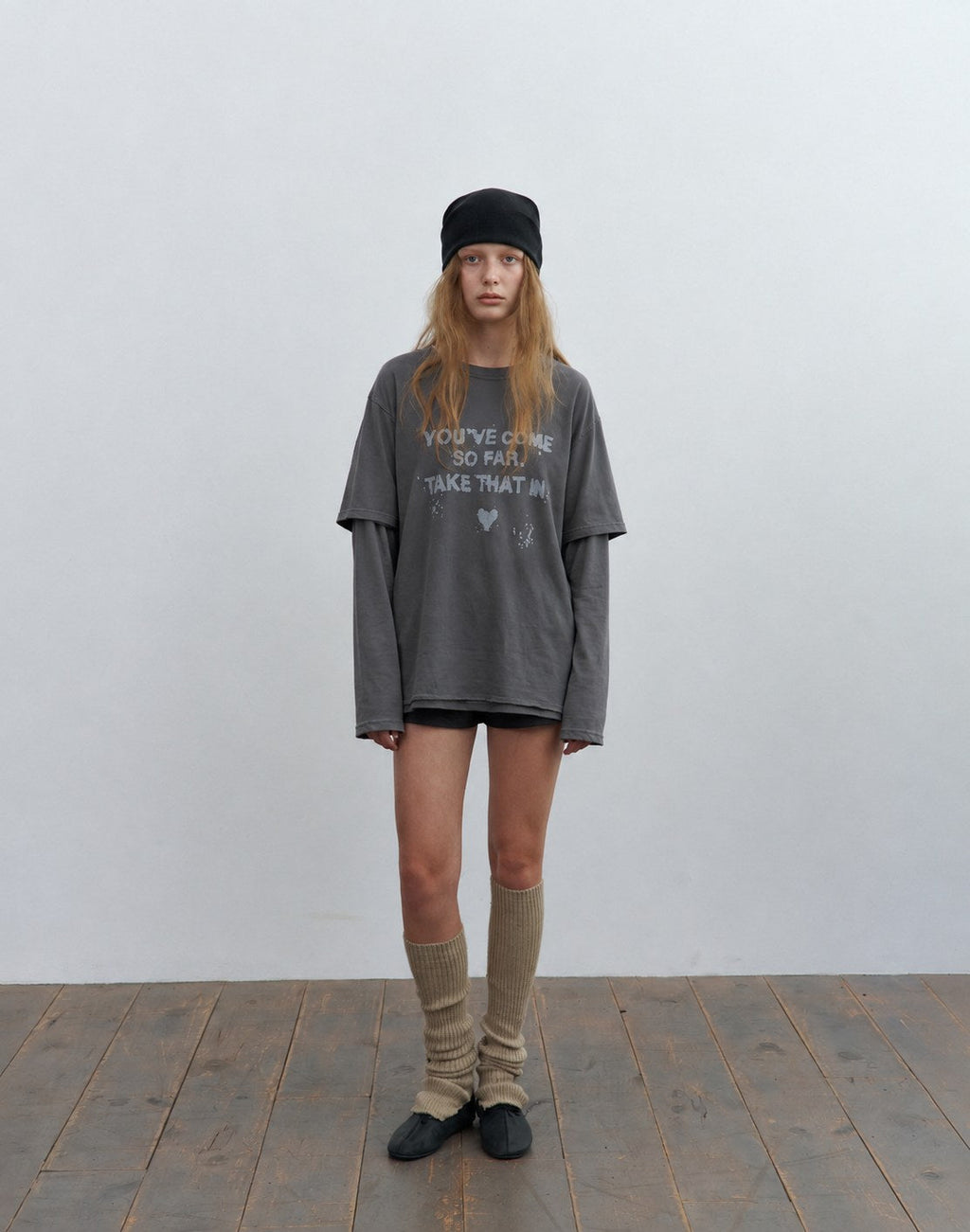 Layered Graphic Tee — Ink, front view