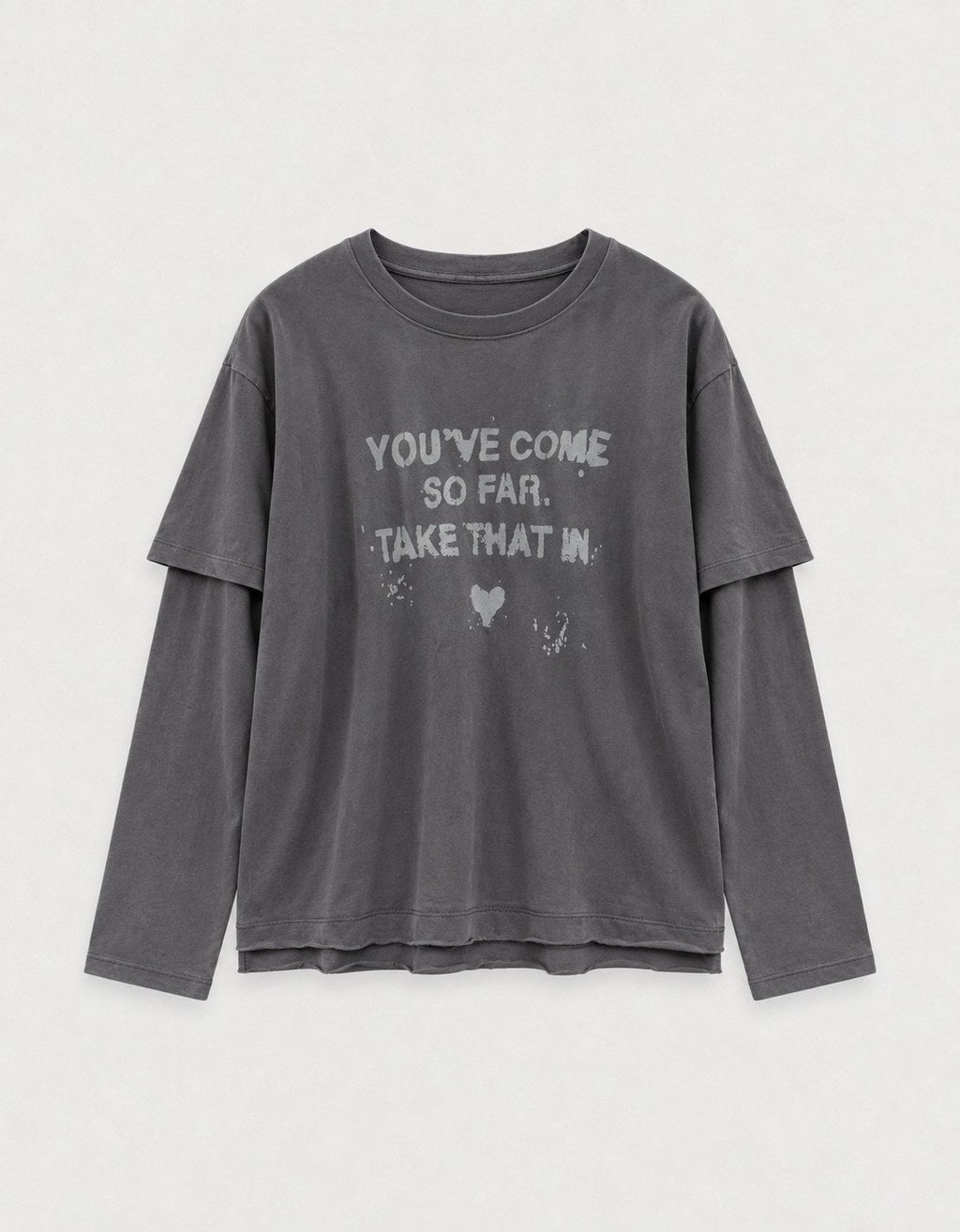 Layered Graphic Tee — Ink, front flat lay