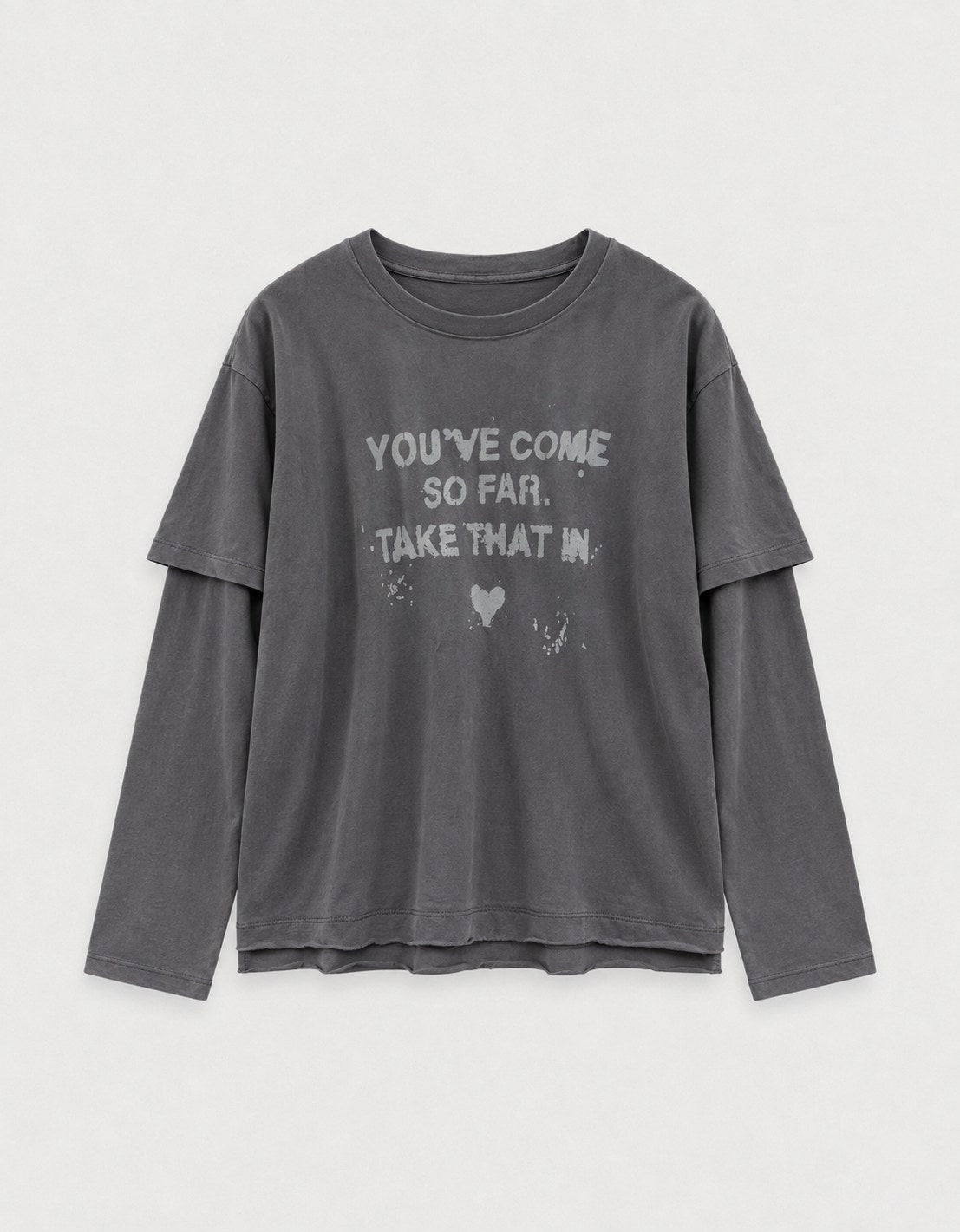 Layered Graphic Tee — Ink, front flat lay