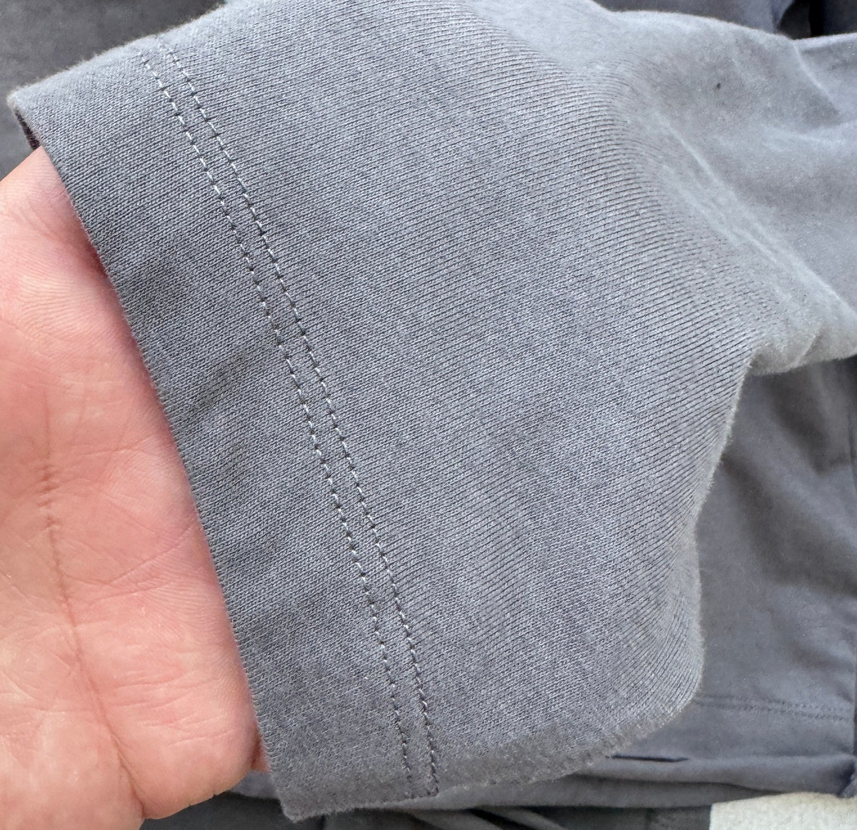 Layered Graphic Tee — Cuff detail