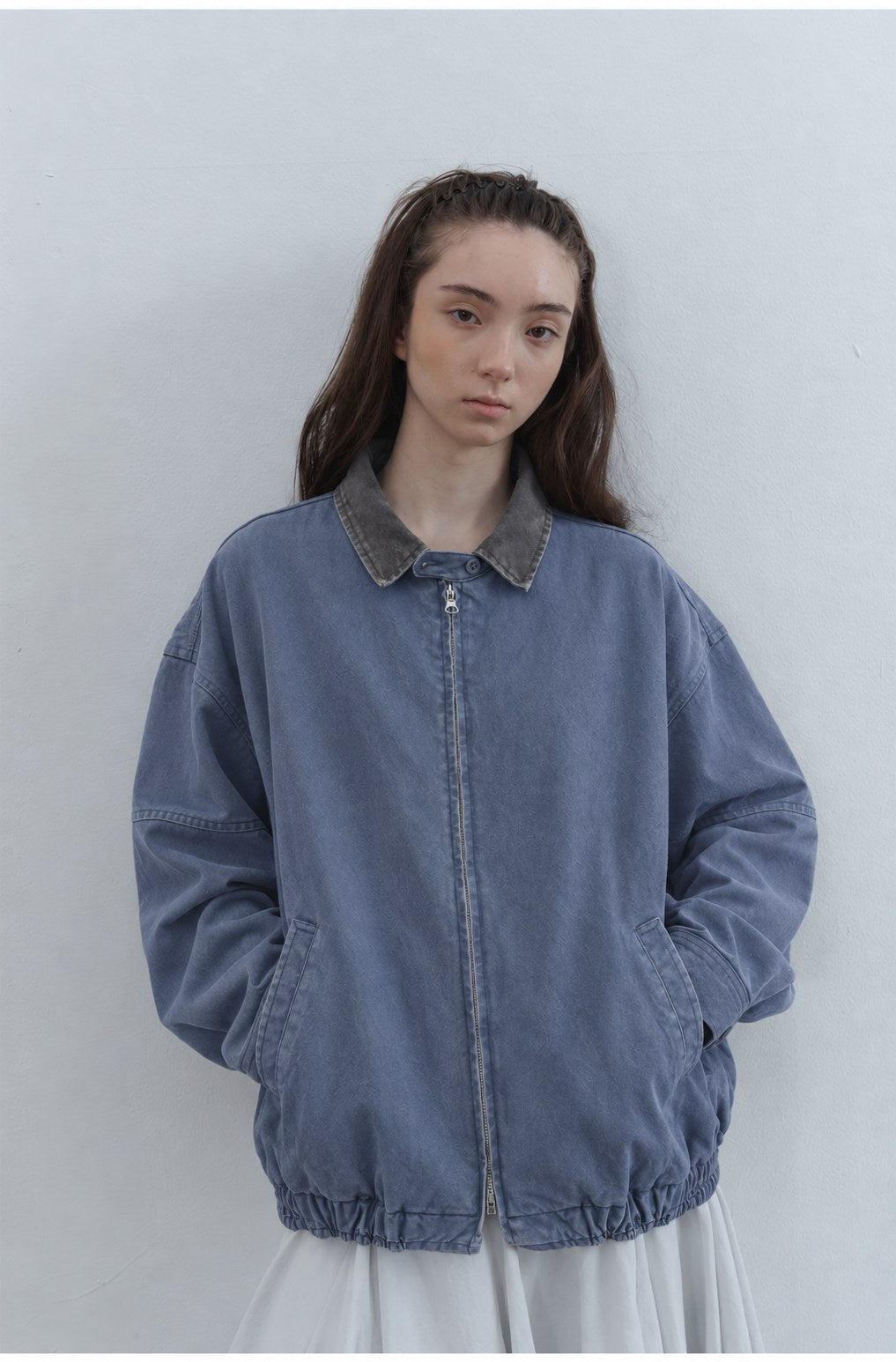 Washed Zip Jacket — Pockets and silhouette