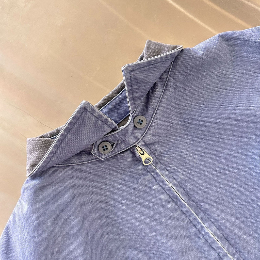 Washed Zip Jacket — Raised collar detail
