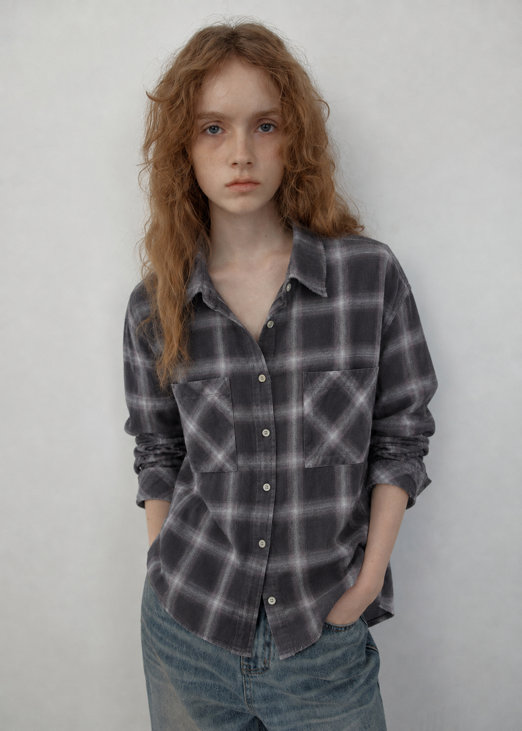 Faded Check Shirt — View 1