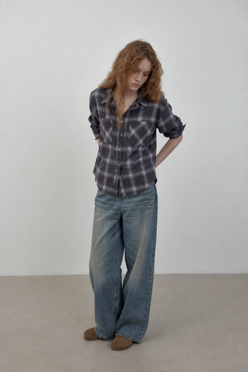 Faded Check Shirt — View 3