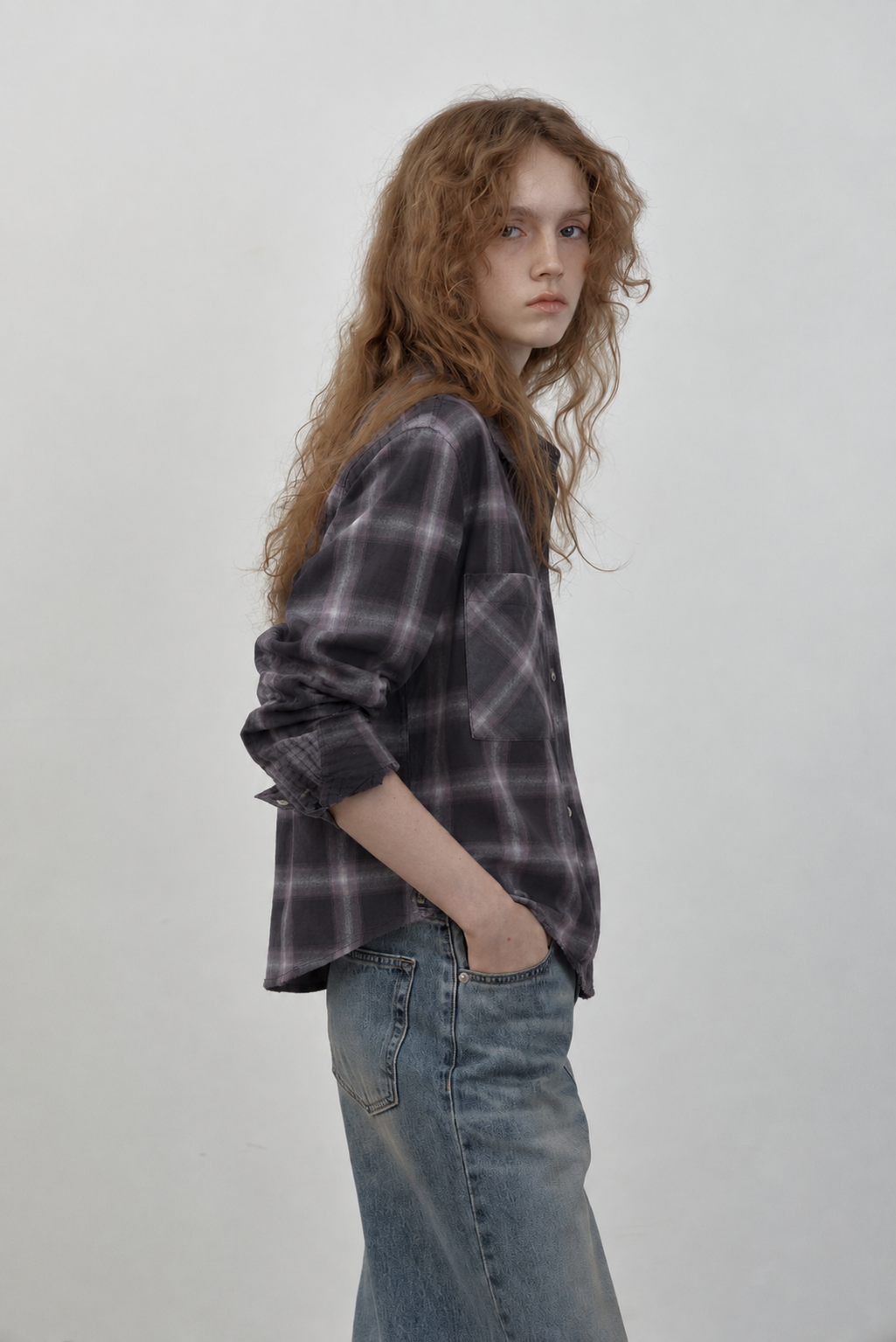 Faded Check Shirt — View 5