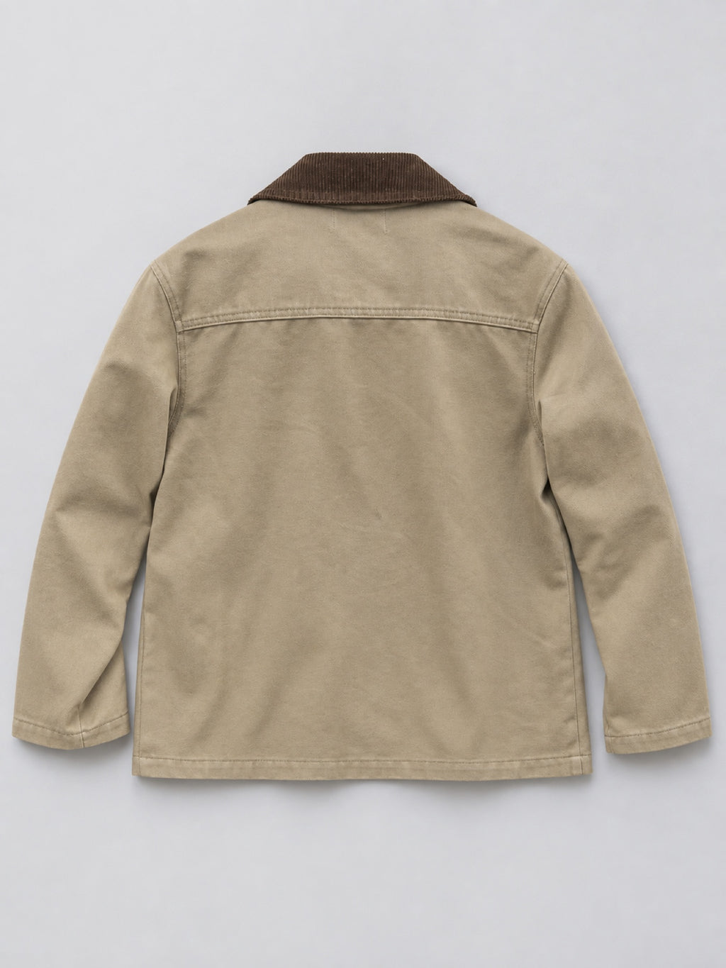 Corduroy-Collar Jacket in khaki, back flat lay