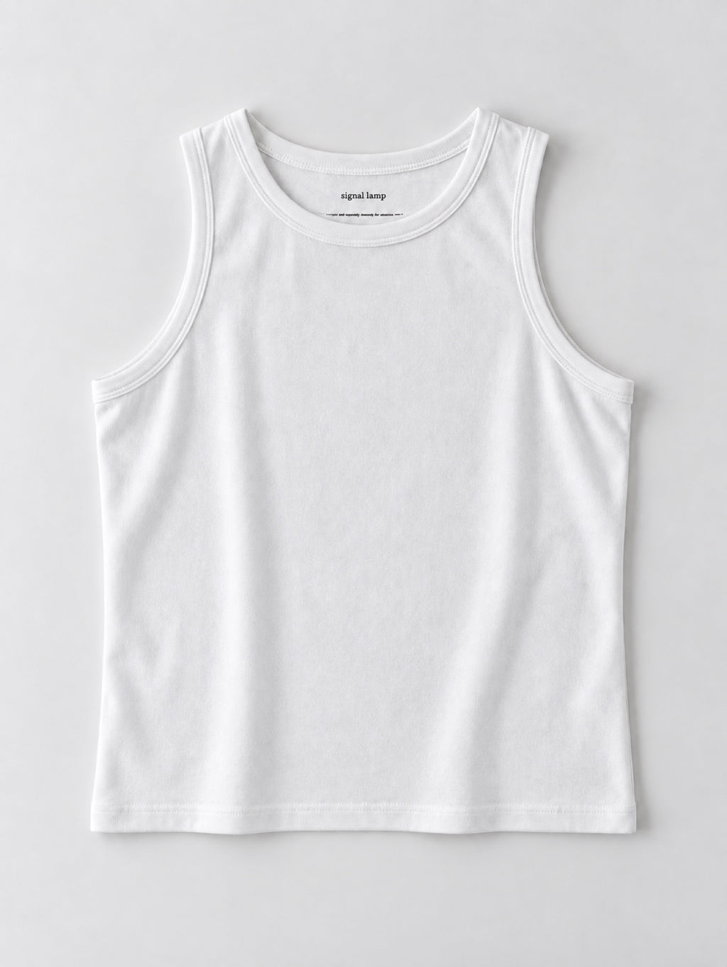 Scoop-Neck Tank in white, front flat lay