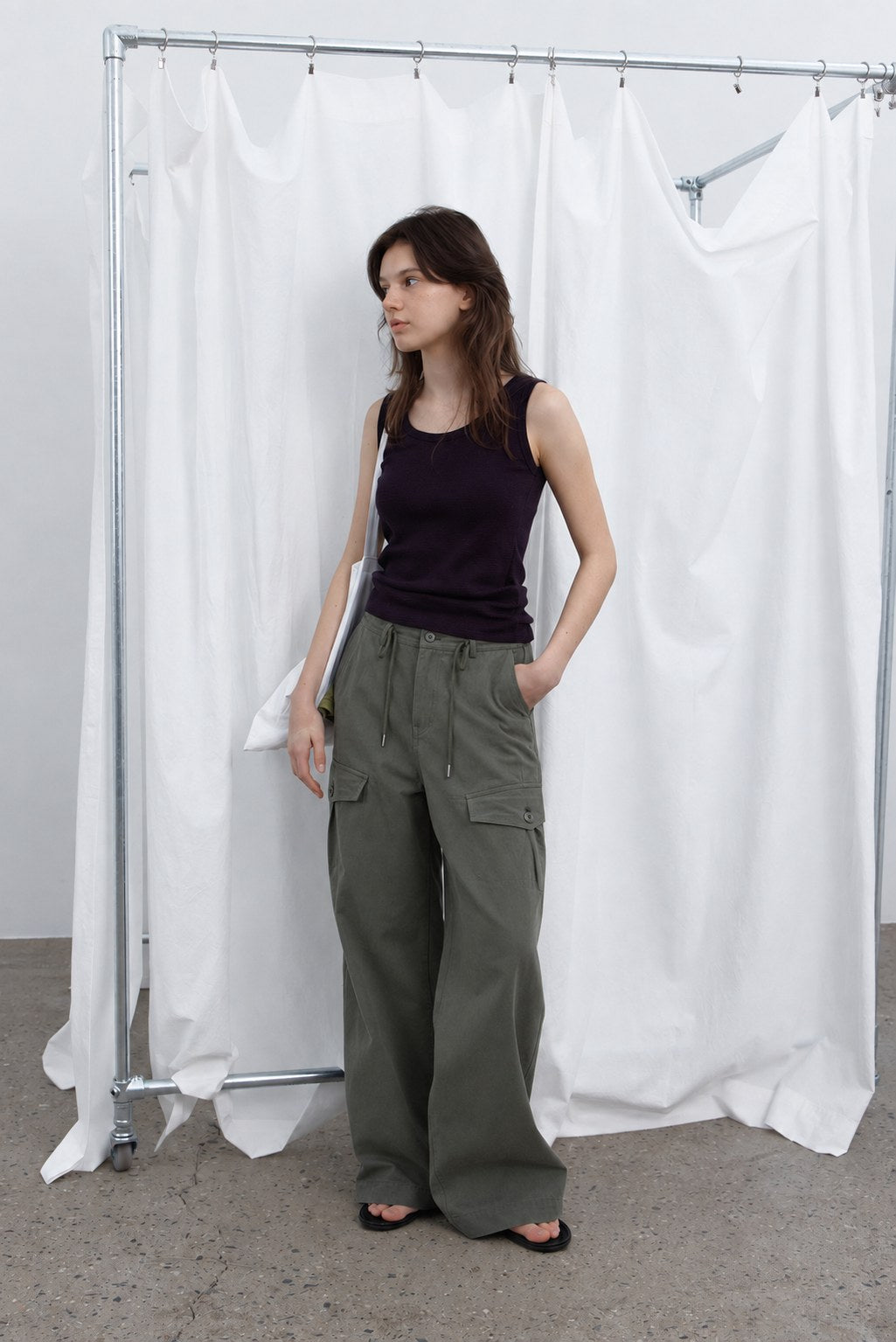 Drawstring Cargo Pants